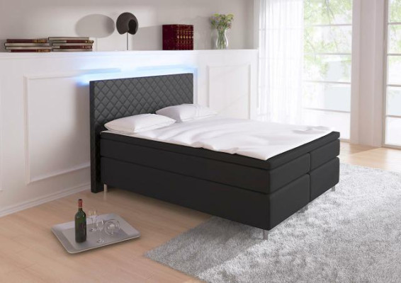 Letto boxspring Box Hotel con visco e materasso Letto in pelle Letti Letto matrimoniale K3