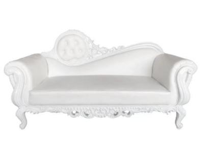 Letto trono Divano Chaise longue Poltrona reale Chesterfield in velluto di stile antico