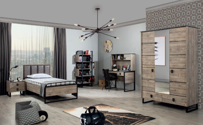 Scaffale moderno per libri in legno per bambini marrone design mobile per camera da letto nuovo.