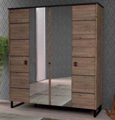 Armadio marrone camera da letto per ragazzi guardaroba design moderno nuovo