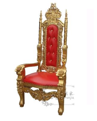 Un design fantastico di una sedia rossa mozzafiato con dettagli incredibili su ogni elemento decorativo in stile barocco