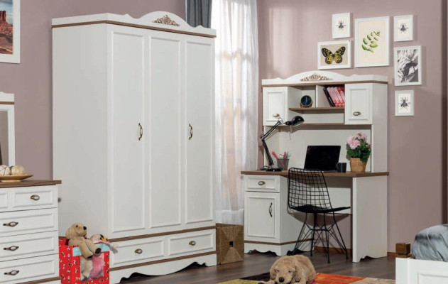 Armadio guardaroba di lusso Armadio classico Mobili in legno Camere da letto Armadi Bianco