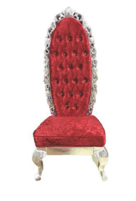 Trono rosso Sedia regale Imbottita Stile antico Sedia Design Chesterfield
