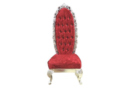 Trono rosso Sedia regale Imbottita Stile antico Sedia Design Chesterfield