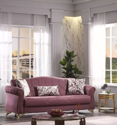 Divano 3+3+1 lussuoso per il soggiorno, imbottito di sedili, mobili divano.