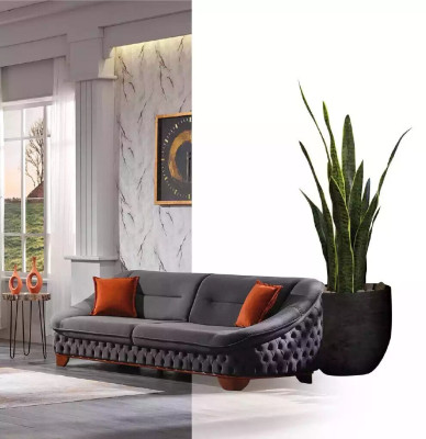 Set di divani moderni di lusso, design Chesterfield, composto da 3 divani a 3 posti e 1 poltrona.