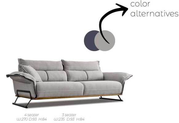 Set di divani di lusso in stile italiano. Set di divani 3 pezzi.