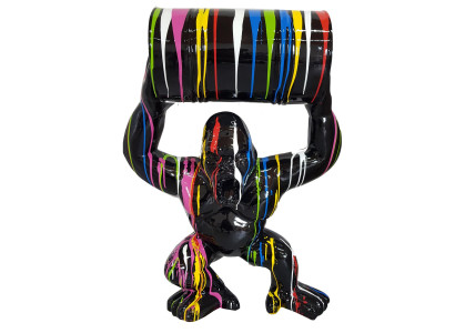 Statua di Gorilla design moderno Figure Statuette Decorazione Giardino Nuova