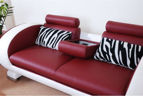 Sofà design Divani 3-2-1 sedute Set divani in pelle Imbottiti