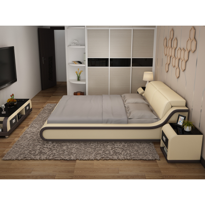 Letto imbottito decorativo design di lusso letto doppio albergo 180x200 cm camera da letto