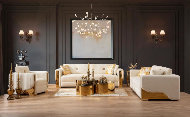 Divano a tre posti imbottito design moderno Divano a tre posti Nuovo arredamento salotto