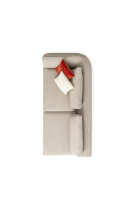 Divano ad angolo a L design moderno di lusso beige per soggiorno.