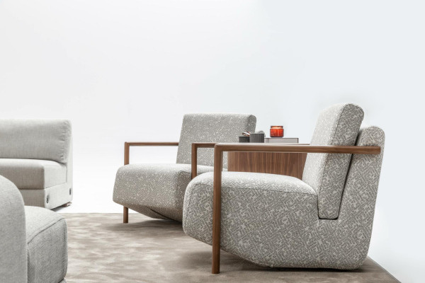 Sedia grigia design mobili soggiorno moderni di lusso poltrona da club relax