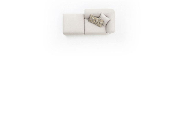 Divano in tessuto 3 posti Soggiorno Mobili di lusso Design Beige 215 cm