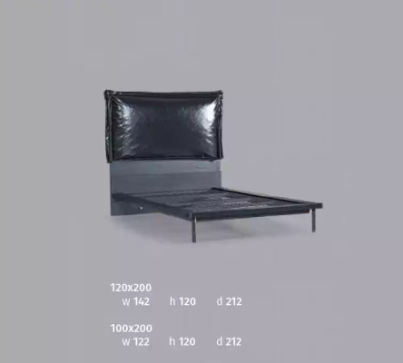 Letto per bambini design con letto per giovani mobili in metallo morbido 120x200cm.