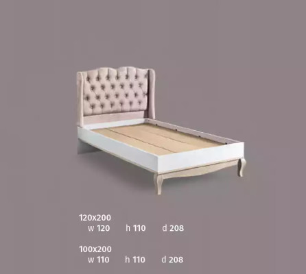 Design del letto Chesterfield letto per ragazzi in legno con morbida imbottitura 120x200cm.