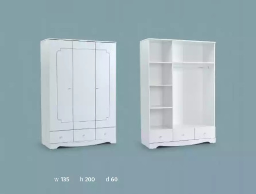 Stanza completa Camera da letto Mobili Scrivania Letto Armadio 3 pezzi.