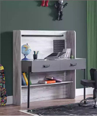 Set camera da letto grigia per ragazzi, camera da bambini, camera da letto, tavolo, armadio, letto 3 pezzi.