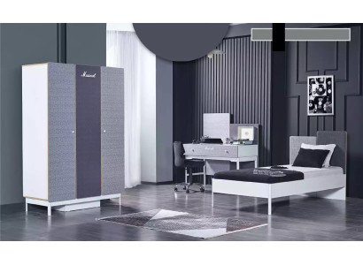 Stanza dei bambini Camera da letto Letto Camera dei giovani Tavolo Armadio Mobili 3 pezzi.