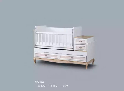 Lettino per bambini Letto da bambino Set di biancheria da letto Con cassetto bianco nella cameretta moderna