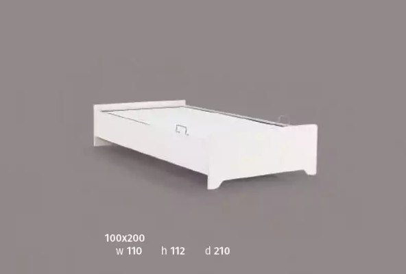 Letto Bianco Camera da Letto Cameretta Letti Legno Letto in Legno 100x200cm