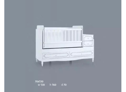 Lettino per bambini neonati bambino bambino letto in legno bianco con scaffali