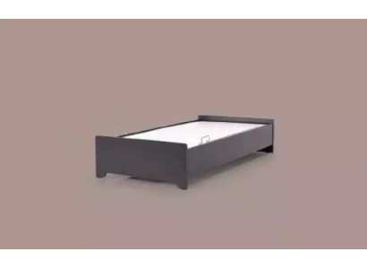 Letto per bambini letto nero letto per adolescenti in legno 100x200cm.