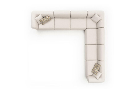 Divano a L imbottito Moderno per il soggiorno Mobili 405x405cm Divano angolare.