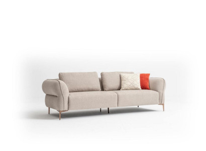 Divano a L 3+1+1 posti, design moderno, divano imbottito per salotto