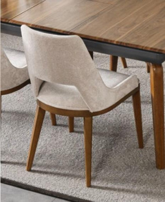 Set da pranzo per sala da pranzo, tavolo da pranzo di lusso, sedie, angolo cottura 6 pezzi marrone  Set da pranzo per sala da pranzo, tavolo da pranzo di lusso, sedie, angolo cottura 6 pezzi marrone