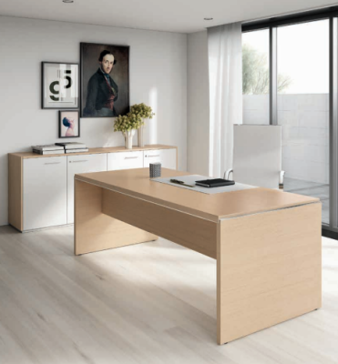 Scrivania per computer in faggio, mobili per ufficio, scrivania da lavoro, scrivania, arredamento, mobili Frezza.