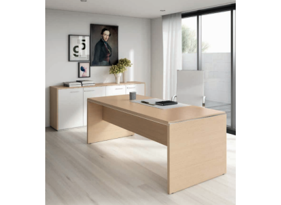 Scrivania per computer in faggio, mobili per ufficio, scrivania da lavoro, scrivania, arredamento, mobili Frezza.