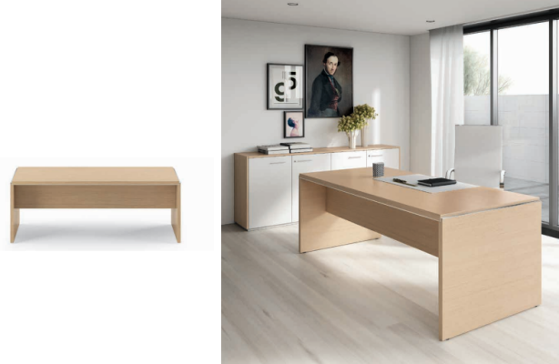 Scrivania per computer in faggio, mobili per ufficio, scrivania da lavoro, scrivania, arredamento, mobili Frezza.