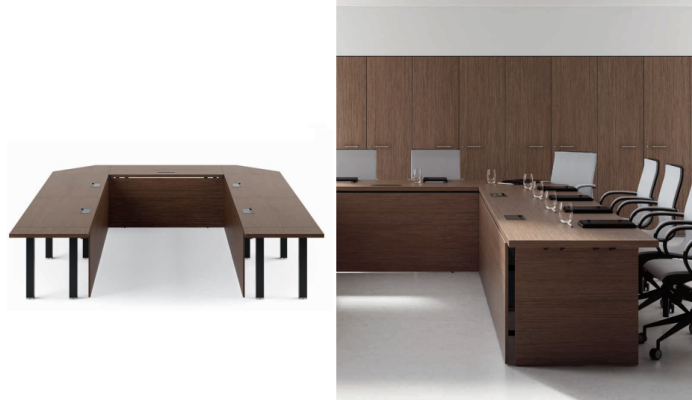 Tavolo della conferenza Sedie Gruppo Mobili da ufficio Italia Scrivania da ufficio Tavolo riunione 7 pezzi.