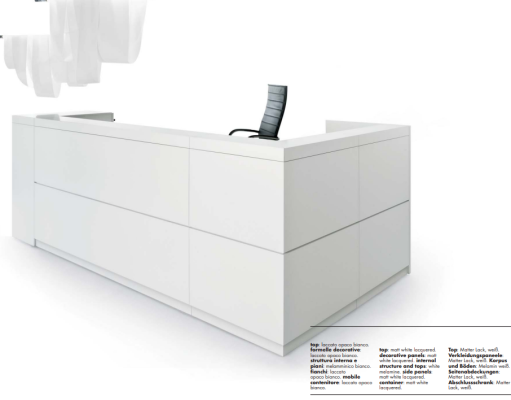 Tavolo della reception Mobili per ufficio Mobili da banco Scrivania Studio Frezza Tavoli da ricezione