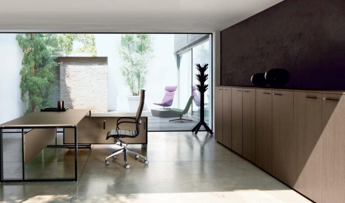 Scrivania a L con scaffale per computer, scrivania d'ufficio, scaffale, scrivania, tavolo, mobili da ufficio Frezza