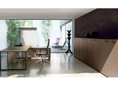 Scrivania a L con scaffale per computer, scrivania d'ufficio, scaffale, scrivania, tavolo, mobili da ufficio Frezza