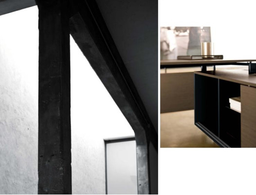 Scrivania a L con scaffale per computer, scrivania d'ufficio, scaffale, scrivania, tavolo, mobili da ufficio Frezza