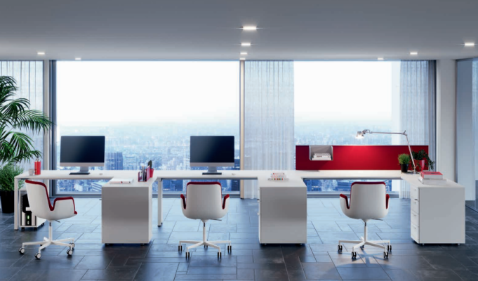 Scrivania ad angolo Scrivania per computer Studio Mobili da ufficio Mobili per computer Set di 3 pezzi