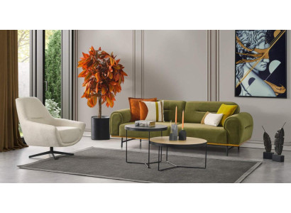 Moderno set di divani 3 + 1 posti in verde design divano soggiorno set 2 pezzi