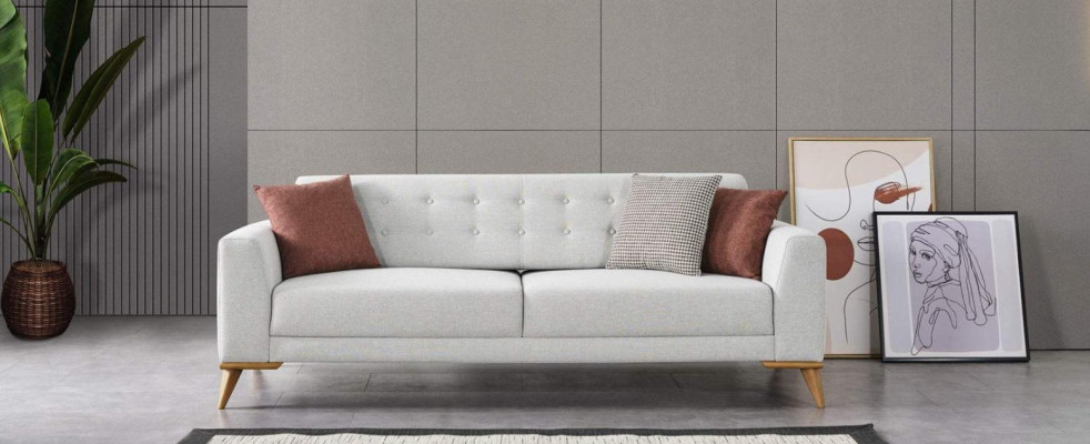 Set da soggiorno: elegante salotto con divano 3+3+1 posti, divani di lusso arredamento sofa.