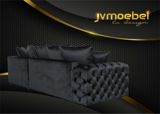 Divano ad angolo Divano Sofa Poltrona Set da salotto a L Tavolino da salotto Tessuto Paesaggio abitativo