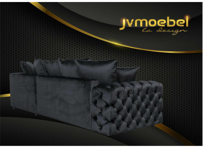 Divano ad angolo Divano Sofa Poltrona Set da salotto a L Tavolino da salotto Tessuto Paesaggio abitativo