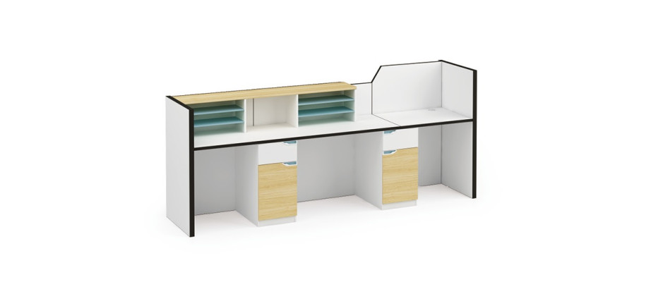 Bancone Accettazione Reception Studio Ufficio Fiera Albergo Tavoli 280x80cm