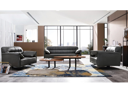 Modero set di divani da design in pelle di lusso per divani moderni 3+1+1.