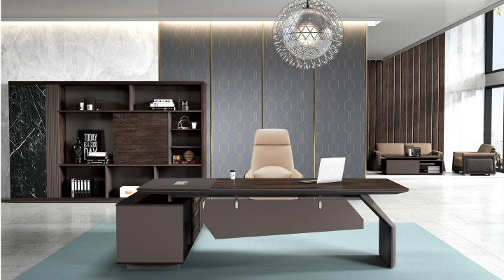 Scrivania del capo 260 x 220 cm Tavolo d'arredo Ufficio Tavoli dello studio medico