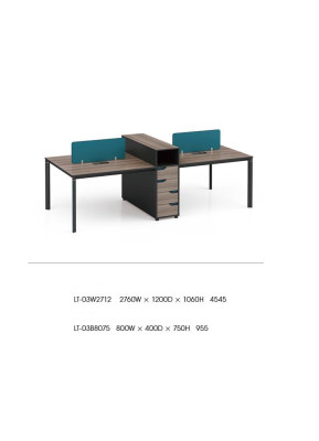 Scrivania postazione di lavoro tavolo 4 posti di lavoro bancone legno tabelle ufficio