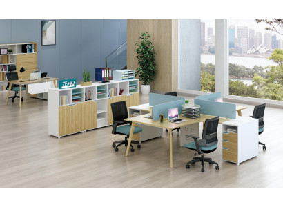 Centro assistenza 4 postazioni di lavoro Scrivania Mobili per ufficio Arredamento Attrezzatura