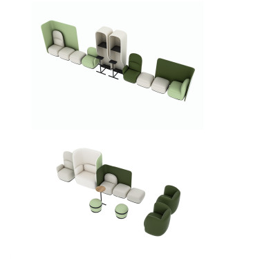 Arredo sala d'attesa, set sedute mobili hotel, ufficio, studio legale, studio medico, tessuto nuovo.