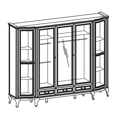 Armadio camera da letto in legno stile Art déco armadi barocchi